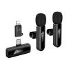 Mikrofon bezprzewodowy podwójny Lightning / USB C Hoco L20A czarny