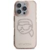 KARL LAGERFELD futerał do IPHONE 16 Pro KLHCP16LHKHDCELP (IML Rhinestones S K Head) różowy
