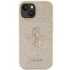 GUESS futerał do IPHONE 15 GUHCP15SHG4SGD (Fixed Glitter Big 4G) złoty