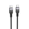 Kabel USB C do USB C Hoco 3A 60W Silikonowy 2 m X109 czarny