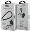 KARL LAGERFELD zawieszka KLUCNMSCKIK (Crossbody Cord Ikonik) czarny