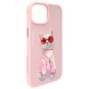 NIMMY futerał GLASSES COOL CAT do IPHONE 15 różowy