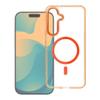 Futerał do Samsung S25 FE Frame Clear Hybrid Mag Cover zgodny z MagSafe pomarańczowy