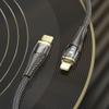 Kabel USB C do Lightning Hoco PD 27W 1,2 m U121 czarny transparentny