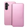 Etui z klapką na Samsung S23 FE Dual Pocket Book jasnoróżowe