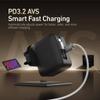 Ładowarka sieciowa X-ONE ChargeGo GaN 65W ze zwijanym kablem USB C i portem typ C - czarna