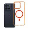 Futerał do Motorola G56 Frame Clear Hybrid Mag Cover zgodny z MagSafe pomarańczowy