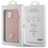 GUESS futerał do IPHONE 13 / 14 / 15 GUHCP15SPCRTHCP (Croco Triangle Metal Logo) różowy