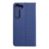 Etui z klapką na Samsung S23 Luna Book Carbon niebieskie