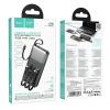Powerbank 10000 mAh QC PD 2A 22,5W z wbudowanymi kablami USB A + USB C + Lightning + Micro USB Hoco J156 czarny