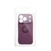 Etui na iPhone 18 Pro Max / 17 Pro Max Silicone Ring burgundowy