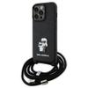 KARL LAGERFELD futerał do IPHONE 13 Pro KLHCP13LSAKCPSK (Saffiano KC Metal PIN Crossbody) czarny