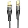 Kabel USB C do USB C Hoco 3A 60W 1,2 m U121 czarny