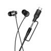 Słuchawki przewodowe douszne z mikrofonem Jack 3,5 mm/USB C Hoco M119A czarne