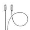 Kabel USB C do USB C Forcell F-Energy QC4.0 PD 5A 100W E-Mark Metal 1 m C239 srebrny