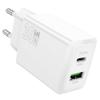 Ładowarka sieciowa do telefonu Hoco USB A + USB C QC3.0 PD AFC 3A 30W N71 biała
