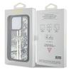 GUESS futerał do IPHONE 15 Pro Max GUHCP15XLFCSEGK (Liquid Glitter Gold Stripes) czarny
