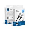 Kabel USB A do USB C Blue Star 3A 20W PD QC4.0 z oplotem 1,2 m TFK-DC-003 czarny
