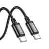 Kabel USB C do USB C Hoco 3A 60W 2 m X89 czarny