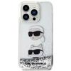 KARL LAGERFELD futerał do IPHONE 14 Pro KLHCP14LLDHKCNS (Liquid Glitter KC) biały