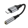 Adapter AUX Lightning do Jack 3,5 mm Hoco 0,12 m LS36A szary