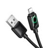 Kabel USB A do Lightning Hoco 2,4A 1,2 m z LCD U146 czarny