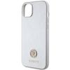GUESS futerał do IPHONE 13 / 14 / 15 GUHCP15SPS4DGPS (Strass Metal Logo) srebrny