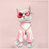 NIMMY nerka na ramię GLASSES COOL CAT różowa
