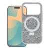 Etui na iPhone 18 Pro / 17 Pro Quartz Circle Stand Mag Cover srebrne