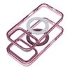 Etui na iPhone 18 Pro / 17 Pro Frame Circle Stand zgodne z MagSafe burgundowy