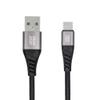 Kabel USB A do USB C Blue Star 3A 20W PD QC4.0 z oplotem 1,2 m TFK-DC-003 czarny