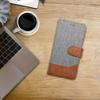 Etui z klapką na iPhone 16 PRO MAX Jeans Book szare