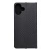 Etui z klapką na iPhone 16 PLUS Luna Book Carbon czarne