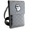 KARL LAGERFELD torebka uniwersalna na telefon KLWBSAKHPCG (Saffiano Mono Choupette) srebrny