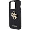 GUESS futerał do IPHONE 15 Pro GUHCP15LPSP4LGK (Leather Perforated 4G Glitter Logo) czarny