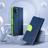 Etui z klapką na iPhone 17 PRO MAX Fancy Book granatowo-limonkowe