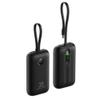 Powerbank Veger K1 (W1188)  PD QC3.0 35W 10000 mAh z wbudowanymi kablami USB C / Lightning czarny