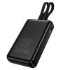 Powerbank 20000 mAh QC PD 22,5W z wbudowanymi kablami USB C + Lightning Hoco J162A czarny