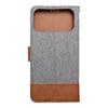 Etui z klapką na iPhone 17 PRO MAX Jeans Book szare