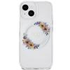 GUESS futerał do IPHONE 15 kompatybilny z MagSafe GUHMP15SHFWFCT (Flowers Wreath) transparentny