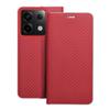 Etui z klapką na Xiaomi Redmi NOTE 13 PRO 5G Luna Book Carbon czerwone