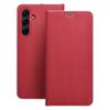 Etui z klapką na Samsung S26 FE Luna Book Carbon czerwone