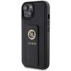 GUESS futerał do IPHONE 13 / 14 / 15 GUHCP15SPGSSADK (Grip Stand 4G Saffiano Strass) czarny