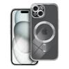 Futerał do iPhone 15 Electro Mag Cover zgodny z MagSafe srebrny