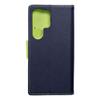 Etui z klapką na Samsung S24 ULTRA Fancy Book granatowo-limonkowe