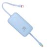 Powerbank Veger K1 (W1188) PD QC3.0 35W 10000 mAh z wbudowanymi kablami USB C / Lightning niebieski