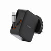 Ładowarka sieciowa X-ONE ChargeGo GaN 65W ze zwijanym kablem USB C i portem typ C - czarna