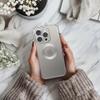 Futerał do iPhone 16 PLUS Glam srebrny