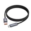 Kabel USB A do USB C Hoco 5A z wyświetlaczem 1 m X112 czarny