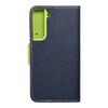 Kabura FANCY Book do SAMSUNG S22 granatowo limonkowy